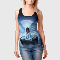 Женская майка 3D Плачущий ангел - девушка - фото 2