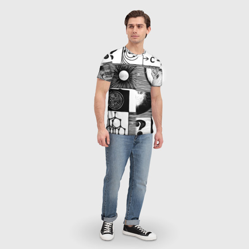Мужская футболка 3D с принтом Вопросы из космоса, вид сбоку #3