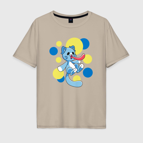 Мужская футболка хлопок Oversize с принтом Candy Cat PP, вид спереди #2