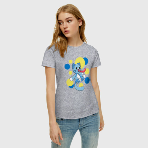 Женская футболка хлопок с принтом Candy Cat PP, фото на моделе #1