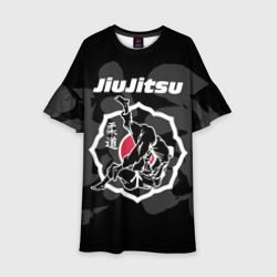 Детское платье 3D Jiu-jitsu throw logo