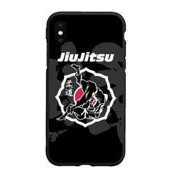 Чехол для iPhone XS Max матовый Jiu-jitsu throw logo