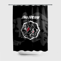 Штора 3D для ванной Jiu-jitsu throw logo