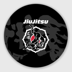 Круглый коврик для мышки Jiu-jitsu throw logo