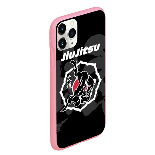 Чехол для iPhone 11 Pro Max матовый Jiu-jitsu throw logo, цвет баблгам - фото 3