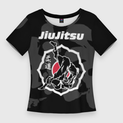 Женская футболка 3D Slim Jiu-jitsu throw logo