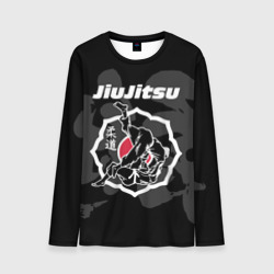 Мужской лонгслив 3D Jiu-jitsu throw logo