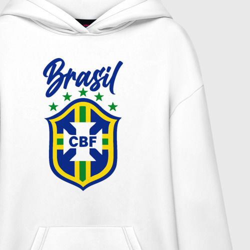 Худи SuperOversize хлопок Brasil Football, цвет белый - фото 3