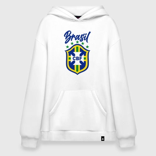 Худи SuperOversize хлопок Brasil Football, цвет белый