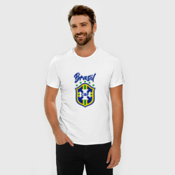 Мужская футболка хлопок Slim Brasil Football - фото 2