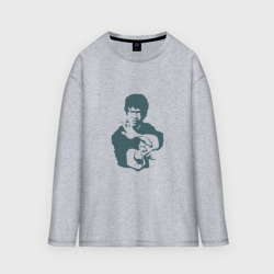 Мужской лонгслив oversize хлопок Bruce Lee