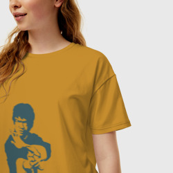 Женская футболка хлопок Oversize Bruce Lee - фото 2