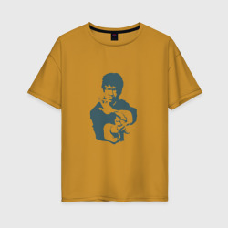 Женская футболка хлопок Oversize Bruce Lee