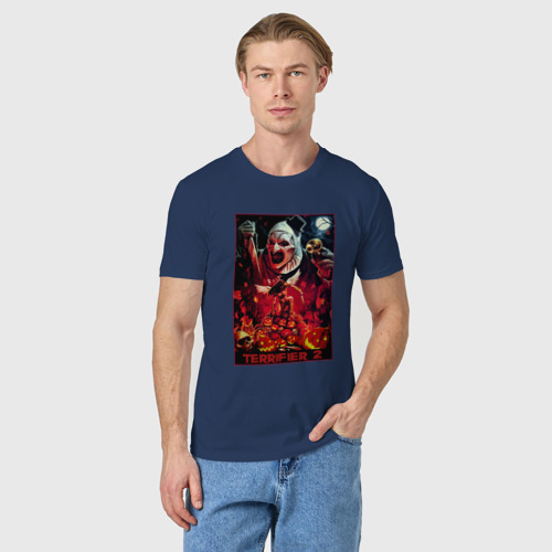 Мужская футболка хлопок Ужасающий 2, цвет темно-синий - фото 3