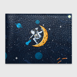 Обложка для студенческого билета Космонавт на луне