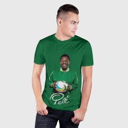 Мужская футболка 3D Slim Пеле Pele легенда футбола - фото 2