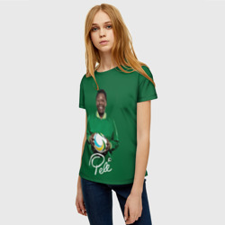 Женская футболка 3D Пеле Pele легенда футбола - фото 2
