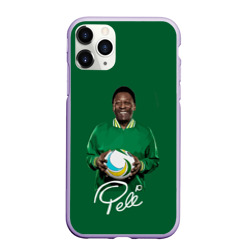 Чехол для iPhone 11 Pro матовый Пеле Pele легенда футбола