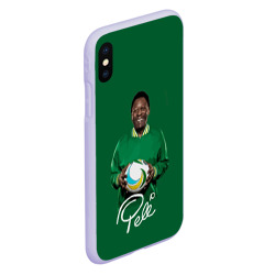 Чехол для iPhone XS Max матовый Пеле Pele легенда футбола - фото 2