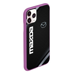 Чехол для iPhone 11 Pro Max матовый Mazda карбон - фото 2