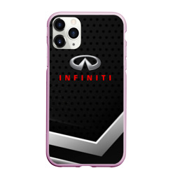 Чехол для iPhone 11 Pro Max матовый Infiniti карбон