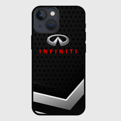 Чехол для iPhone 13 mini Infiniti карбон