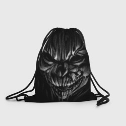 Рюкзак-мешок 3D Страшный череп - рисунок карандашом
