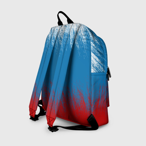 Рюкзак 3D с принтом Российский триколор - Я люблю Россию, вид сзади #1