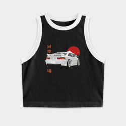 Женская укороченная майка-топ хлопок Toyota MR2 Sw20 JDM Retro Car