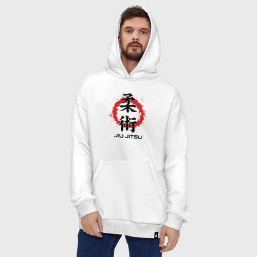 Худи SuperOversize хлопок Jiu jitsu red splashes logo - фото 5