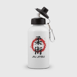 Бутылка спортивная Jiu jitsu red splashes logo