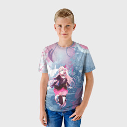 Детская футболка 3D Девушка аниме с бабочками - фото 2