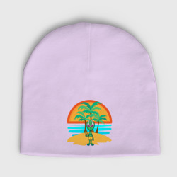 Детская шапка демисезонная Пришелец на пляже