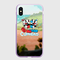 Чехол для iPhone XS Max матовый Cuphead природа