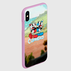 Чехол для iPhone XS Max матовый Cuphead природа - фото 2