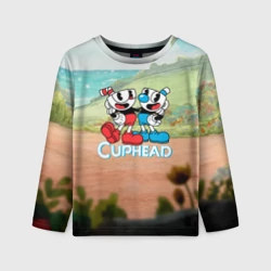 Детский лонгслив 3D Cuphead природа