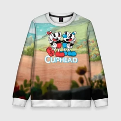 Детский свитшот 3D Cuphead природа