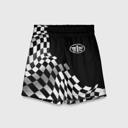 Детские спортивные шорты 3D FAW racing flag