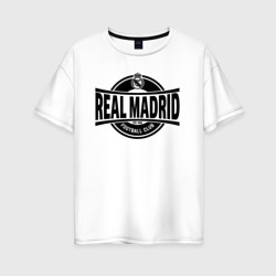 Женская футболка хлопок Oversize Реал Мадрид ФК