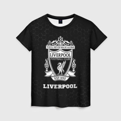 Женская футболка 3D Liverpool sport на темном фоне