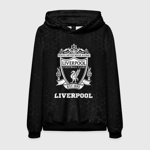 Мужская толстовка 3D Liverpool sport на темном фоне, цвет черный