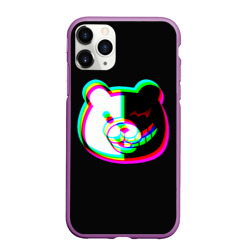 Чехол для iPhone 11 Pro Max матовый Danganronpa glitch Monokuma