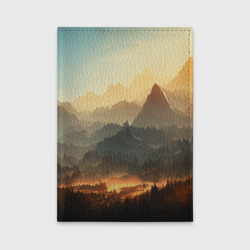 Обложка для автодокументов Рассвет в горах, пейзаж