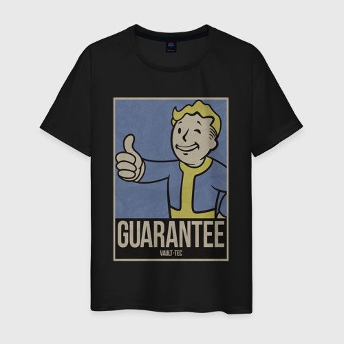 Мужская футболка хлопок Vault guarantee boy, цвет черный