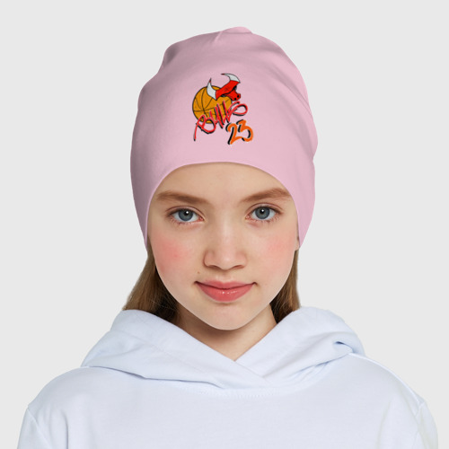 Детская шапка демисезонная 23 Bulls, цвет светло-розовый - фото 5