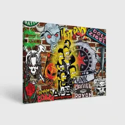 Холст прямоугольный Simpson's & Punk's not dead! Motto!