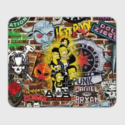 Прямоугольный коврик для мышки Simpson's & Punk's not dead! Motto!