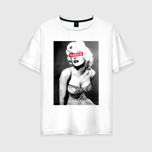 Женская футболка хлопок Oversize с принтом Fuego, вид спереди #2