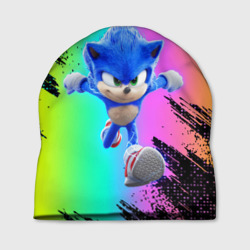 Шапка 3D Sonic neon