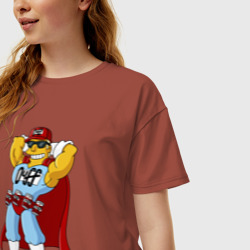 Женская футболка хлопок Oversize Duffman - Simpsons - фото 2